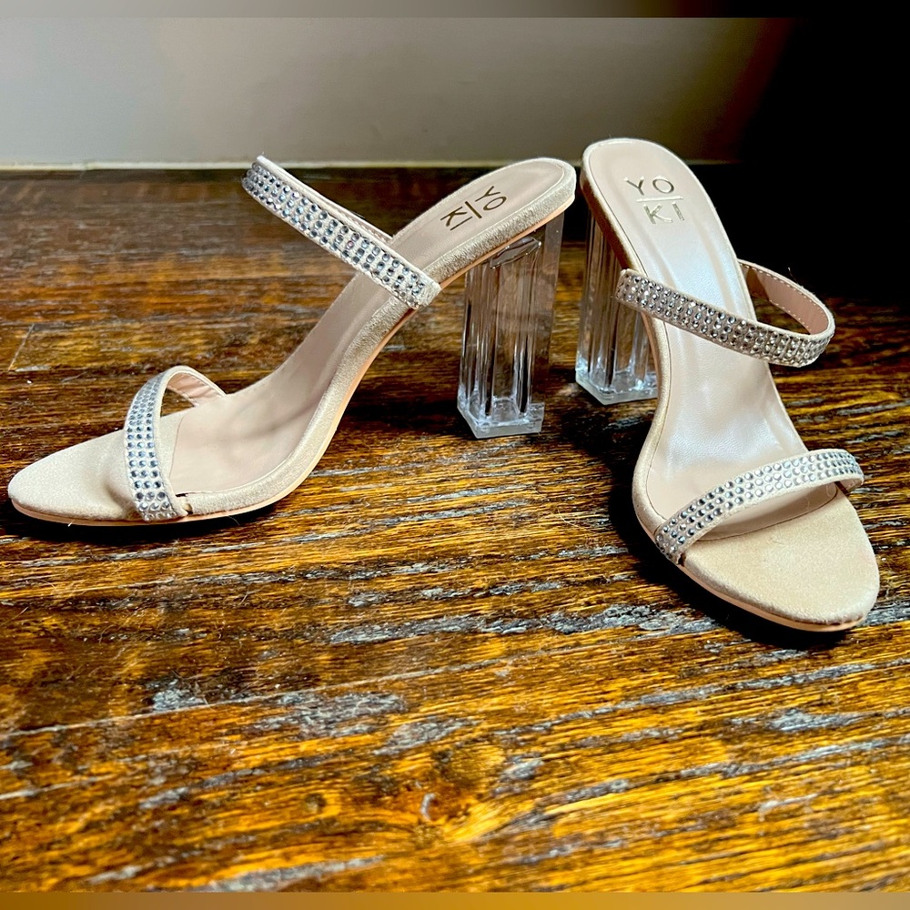 YOKI CLEAR HEELS SIZE 7 worn once!